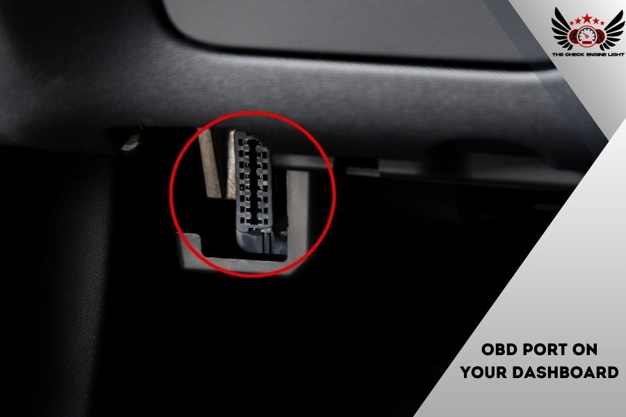 a pic about Find the OBD port on your dashboard