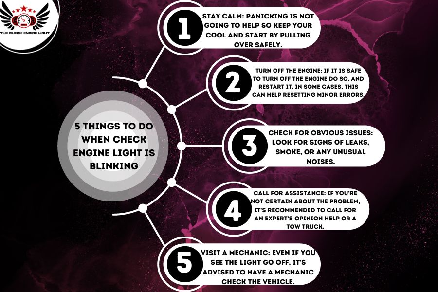 infographic about 5-Things-To-Do-When-Check-Engine-Light-Is-Blinking