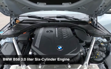 A BMW B58 Engine with all of its components