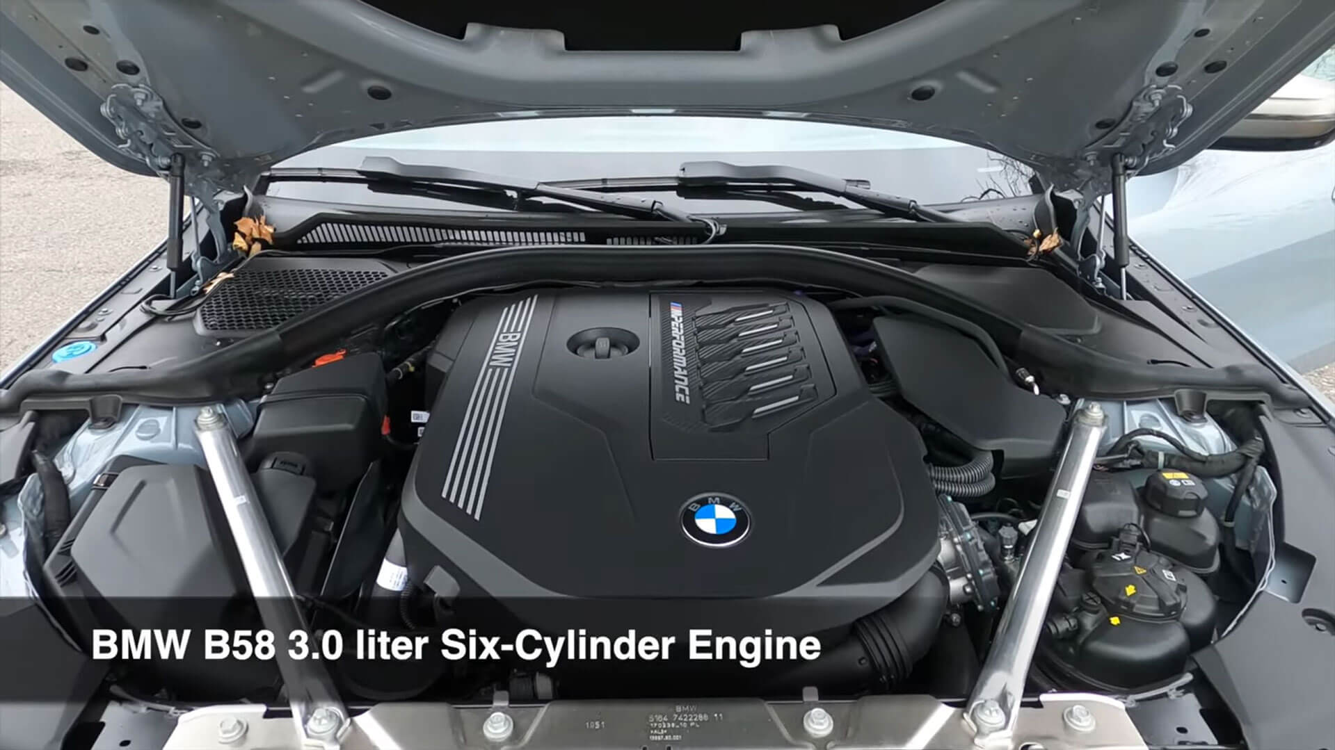 A BMW B58 Engine with all of its components