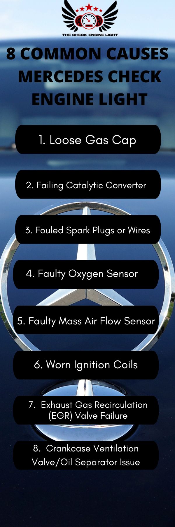infographic about 8 Common Causes  Mercedes Check Engine Light