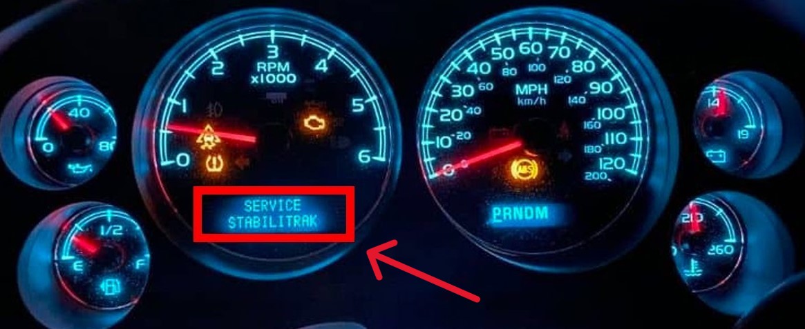 Service Stabilitrak & Traction Control Lights in the Chevrolet dashboard